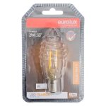 Eurolux Candle LED Bulb Clear Filament 2W 2700K