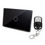 120MM 1 Gang Tempered Glass Panel Wall Switch Smart Home Light Touch Switch With RF433 Remote Controller Ac 110V-240V Black