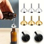 1 2 4PCS Metal Small Funnel For Perfume And Essential Oils Making It Easy To Transfer And Pour Various Liquids