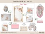 Cot Duvet Bedding Floral Rosarium Soft Pink Set