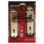 Samson Lockset Key 3 Lever Latina 6 Inch – Satin Nickel black Nickel