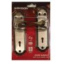 Samson Lockset Key 3 Lever Latina 6 Inch - Satin Nickel/black Nickel