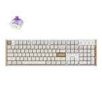 Keychron K10 He Special Edition Full Size Hot Swap Gateron Dbl Rail Nebula Switch Rgb Wireless Keyboard White Wood + Al