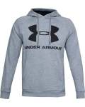 Men's Ua Rival Fleece Logo Hoodie - Steel Light HEATHER-035 XL