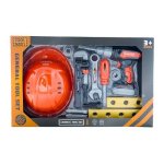 Tool Buddy Electric Drill 16-PIECE Simulation With Construction Hat Tool Set