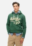 Embroider Script Graphic Hood - Academy Green