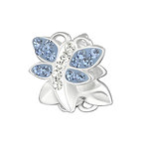 A35-C4615 - 925 Sterling Silver Dragonfly Crystal European Charm Bead