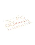 Goldair Gold Mixed Heart & Pearl Earrings 12-PACK