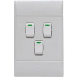 SUL124 3LEVER 2WAY 16A Light Switches Ultra Range 2X4 - Graphite