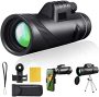 40X60 Monocular High Power Monocular Scope Compact Cosmicscope Monocular For Bird Watching Gifts Traveling Concert Sports Game With Phone Adapter Tripod