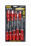 9-PIECE Screwdriver Set Brown Handles