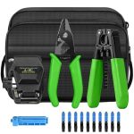 6-IN-1 Fiber Optic Tool Kit With High-precision A-6C Optical Fiber Cleaver And Multi Functional Three Port Fiber Optic Stripping