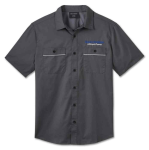 Men’s End Line Short Sleeve Button Shirt Gray