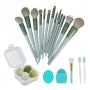 22 Pieces Portable Makeup Brushes Makeup Kit-green
