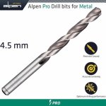 Alpen Pro Hss Drill Din 338 Rn 135 With Split Point 4.5MM Bulk