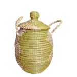 Natura L Weaved Small Seagrass Basket With Lid