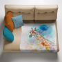 Giraffe Light Weight Fleece Blanket By Kristin Van Lieshout