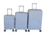Smte Unbreakable Durable Grey Hardshell Luggage Set-pp Spinner Wheels With Keychain