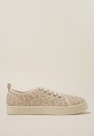Cotton On Saylor Lace Up Plimsoll - Washed Leopard