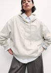 Motif-detail Hoodie - Light Beige Mickey Mouse