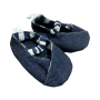 Size 1 Denim Baby Shoes - Tic Tac Toe