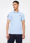 Chest Emb Short Sleeve Golfer - Sky Blue