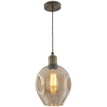 Chrome Mirror Dented Lighting Pendant More Colours Avail - Amber