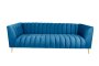 Zoey 3 Seater Stripe Couch - Sky Blue