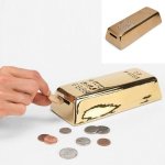 Kikkerland Gold Bar Coin Bank