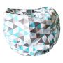 Multi-purpose Large Capacity Kids Plush Toy Storage Bag - Blue & White
