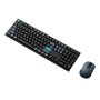 B36 100% Layout Wireless Keyboard And Mouse Combo - Black/green