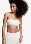 Padded Bandeau Bikini Top - White