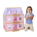 4AKID Melissa-amp-doug-multi-level-solid-wood-dollhouse