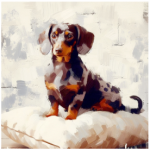 FSC2387 Printed Panel Dachshund