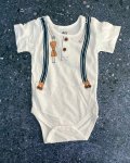 Woolworths White Bow Tie Baby Grow 1 3M