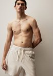 Regular Fit Piqu Shorts - Beige