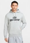 Nike Nsw Club Fleece Bb Graphics Hoody - Dk Grey Heather