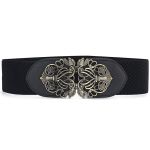 Women's Wide Elastic Waist Belt Vintage Stretchy Dress Belt 66-100CM