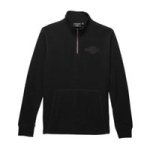 Harley Davidson Men& 39 S Bar & Shield 1/4 Zip Pullover M