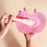 Silicone Apple Wash Brush Pad Portable Beauty Makeup Brushes With Suction Cups Cleaning Tools Silicone Wash Brush Pad