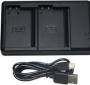 Fb Dual USB Charger For Nikon EN-EL15
