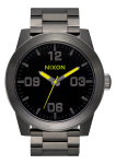 Nixon Corporal Stainless Steel Men's Watch - Black Gunmetal Lime