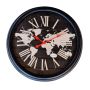 World Map Style Analogue Battery Powered Wall Clock