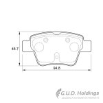 Kbc Brake Pads Rear For Citroen C4 Peugeot 207
