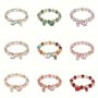 Flower Butterfly Glass Bracelet For Men/women Beaded Hand String