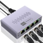Duomigo Gigabit Ethernet Splitter 1 To 4 1000MBPS High Speed Lan Splitter With USB Power 4 Devices Simultaneous Network For CAT5