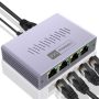 Duomigo Gigabit Ethernet Splitter 1 To 4 1000MBPS High Speed Lan Splitter With USB Power 4 Devices Simultaneous Network For CAT5/5E/6/7/8 Cables