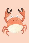 Happy Crab Canvas Print - 600MM X 600MM