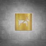 No Dogs Allowed Sign - Brushed Brass