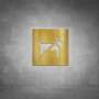 No Dogs Allowed Sign - Brushed Brass